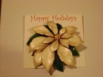 Christmas Poinsettia Brooch - New On Package in Pearland, Texas